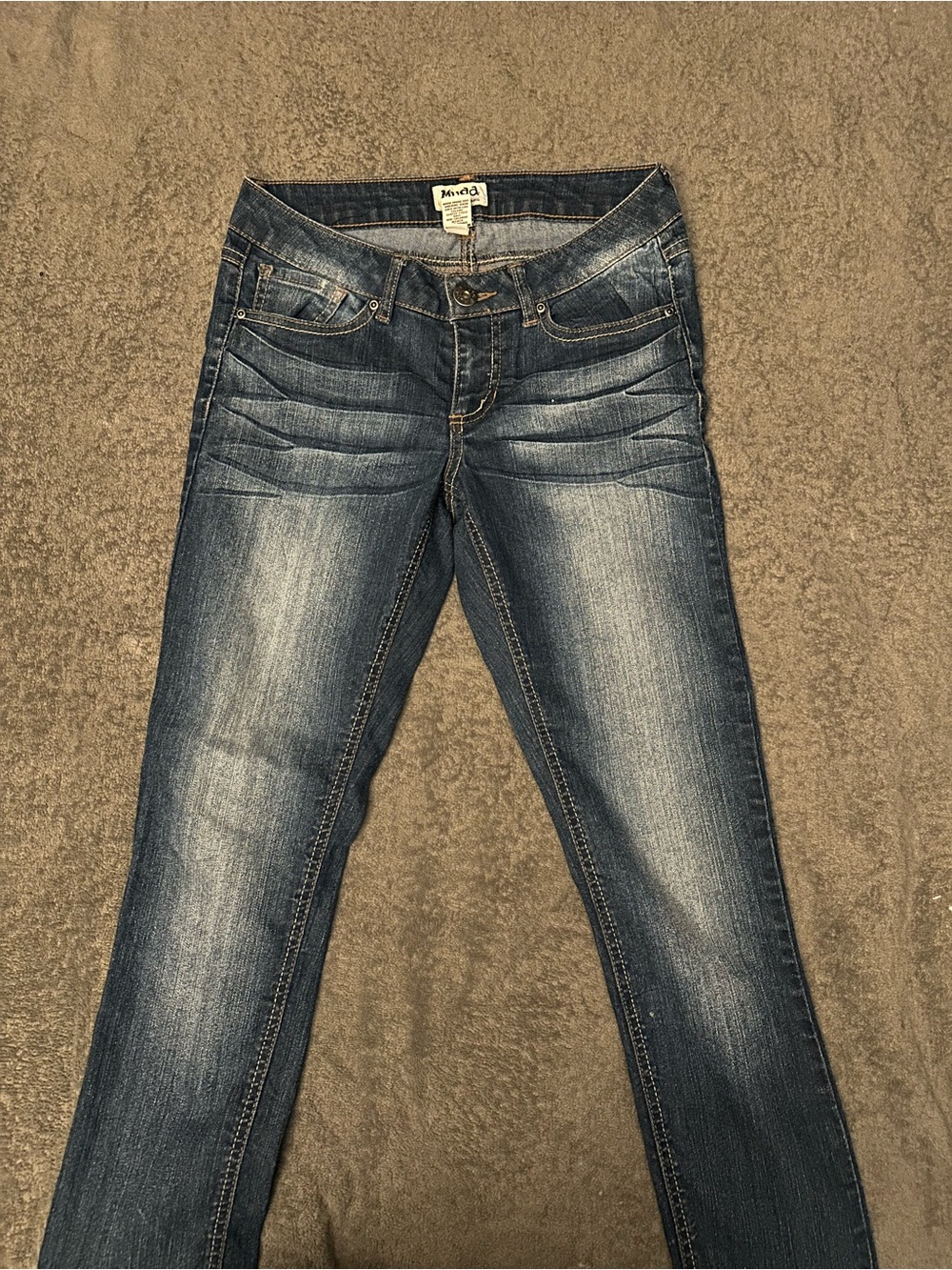 Mudd Women's Dark Blue Faded Skinny Jeans